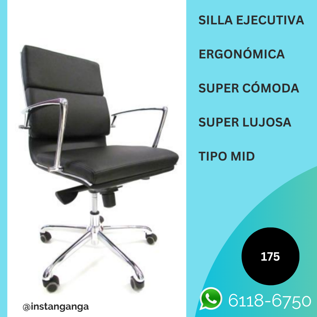 SILLA  EJECUTIVA CUERO ASIENTO MID