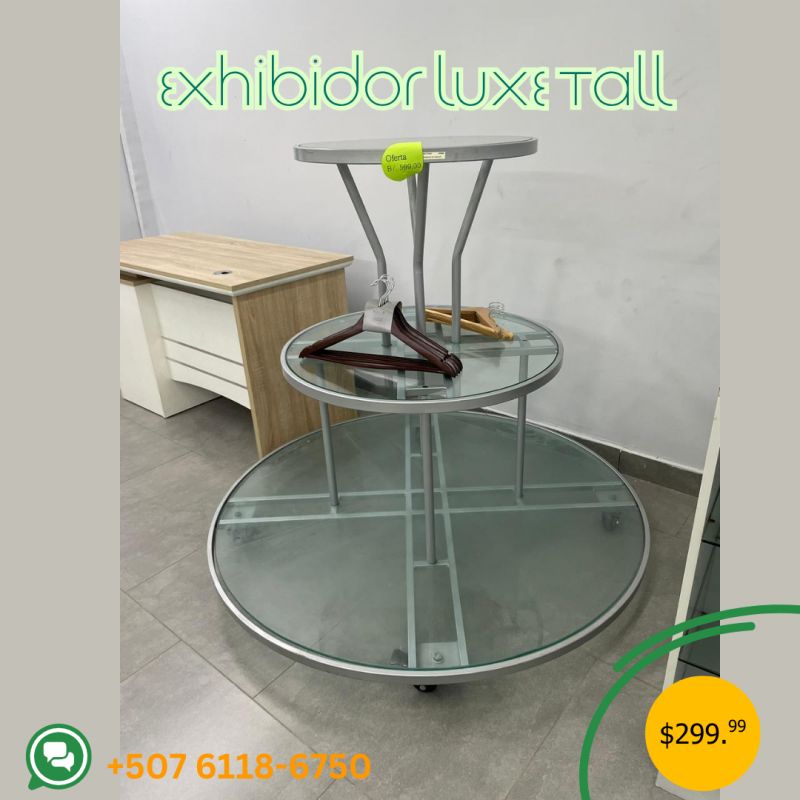 Mostrador de Vidrio – 3 niveles de exhibición
