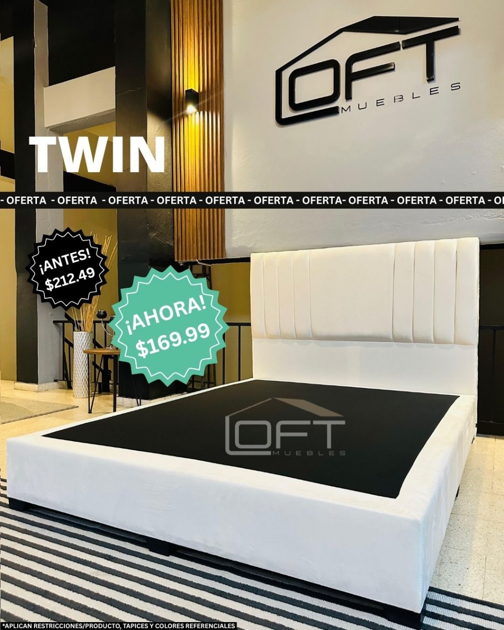 Dale elegancia a tu habitación

Disponible desde 