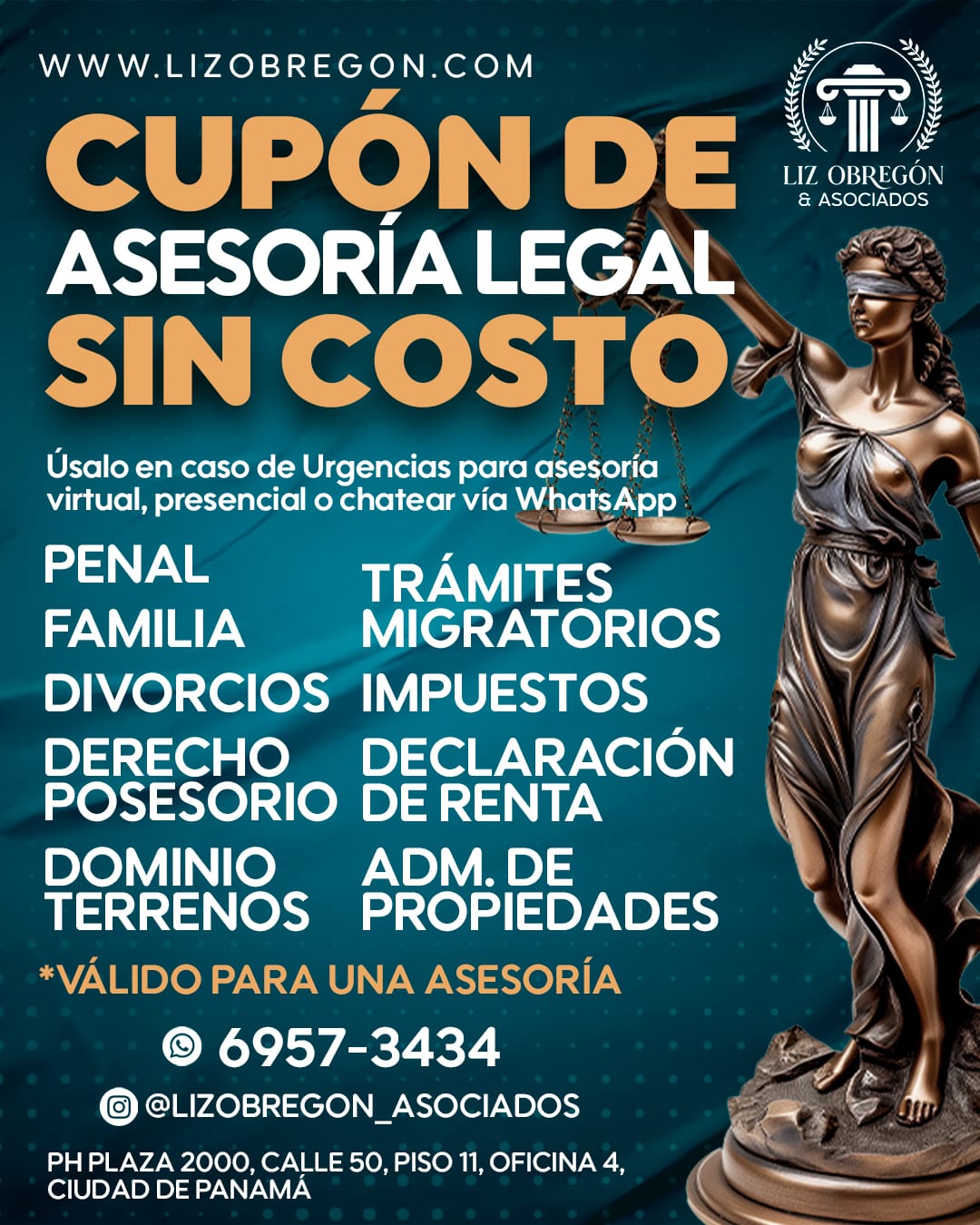 ⚖️ ¡Tu primera asesoría legal puede salirte 