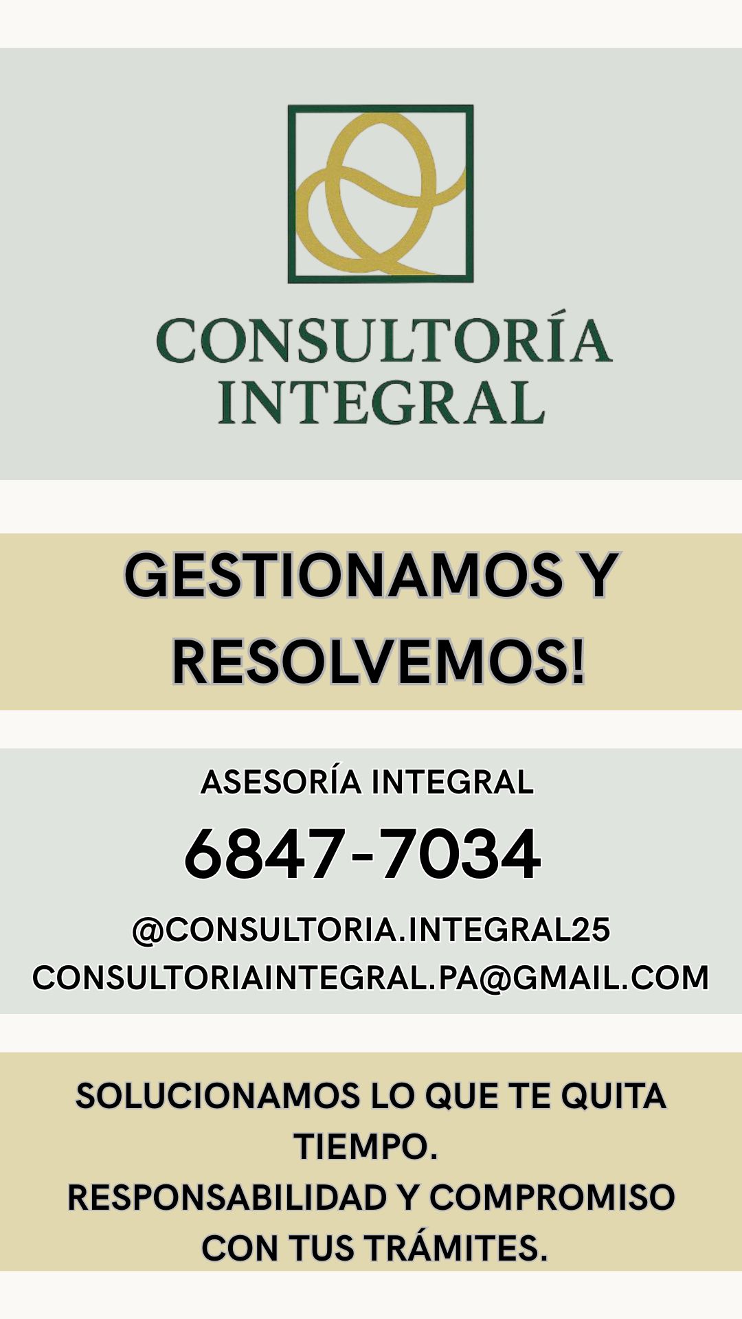 Asesoría Integral ✨
???? 6847-7034
???? cons